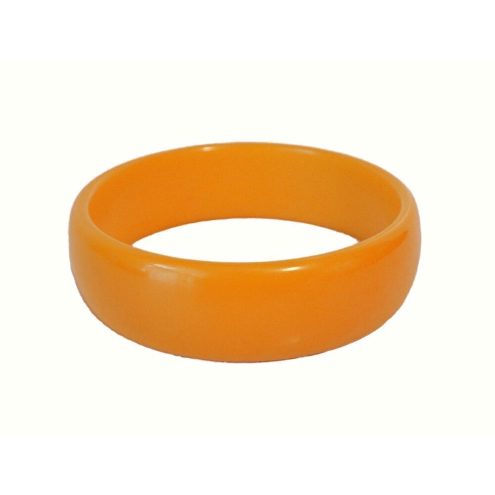 Vintage Bakelite Bracelet Honey With Butterscotch Marbling Retro Bangle